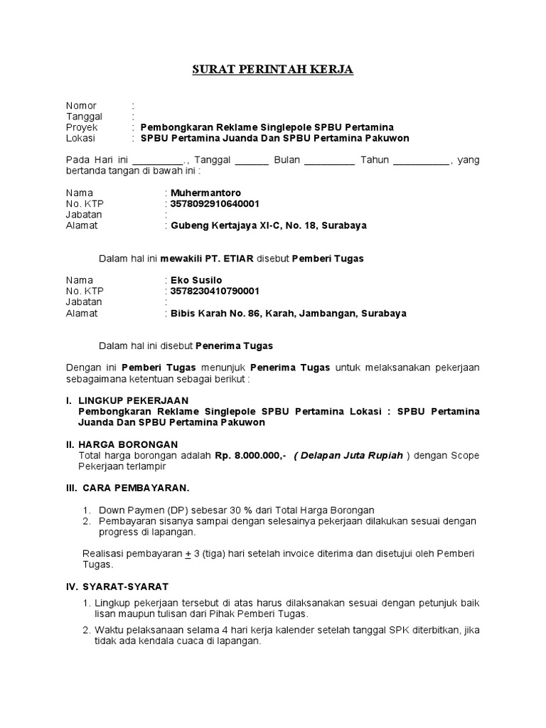 SPK Bongkar Box Spbu | PDF | Sains & Matematika | Teknologi & Rekayasa