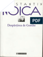 Noica Constantin Despartirea de Goethe 2nd Edition 2000