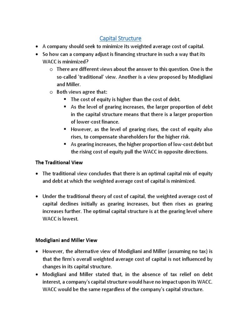 Capital Structure and Cost of Capital Analysis | PDF | Cost Of Capital ...