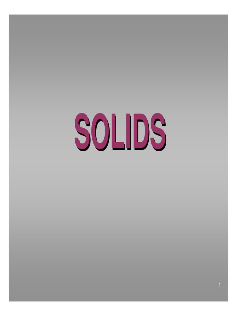 Solids | PDF | Solid | Environmental Engineering