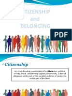 Citizenship and Belonging