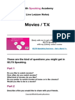 Movies - Lesson Notes