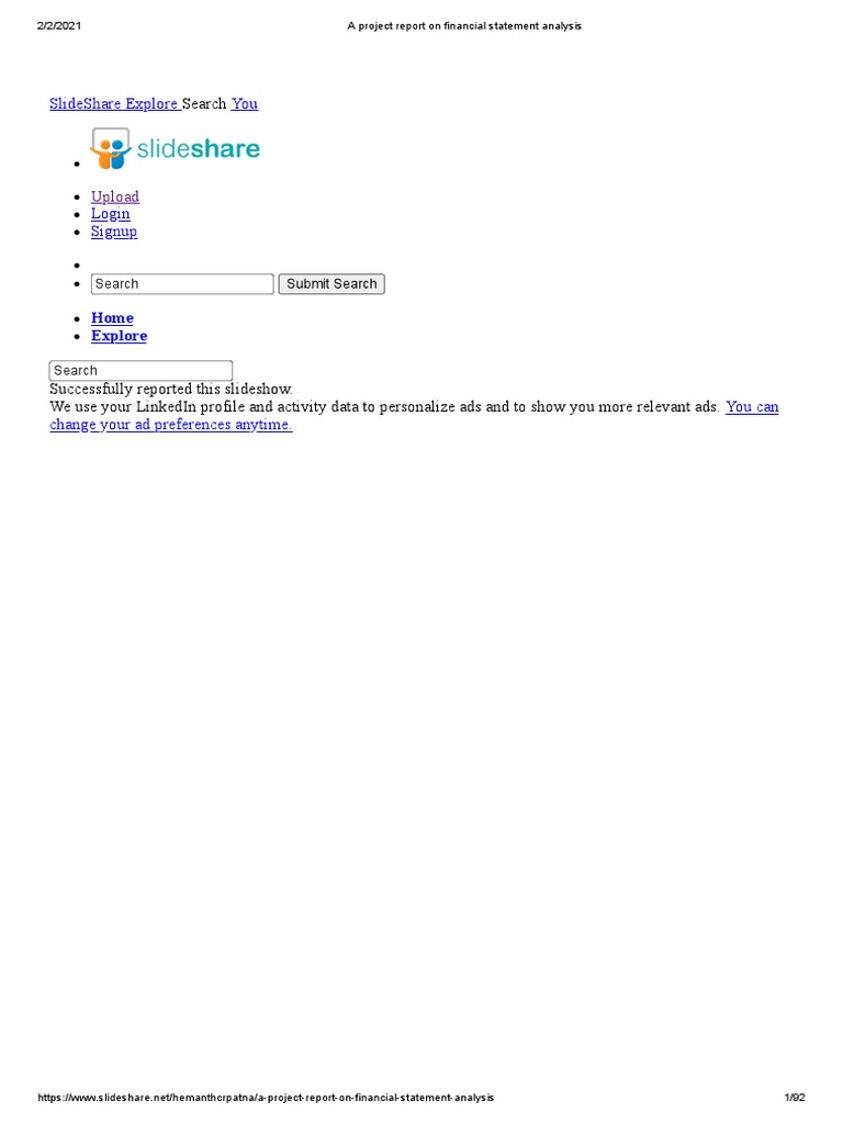 COMPARATIVE FINANCIAL STATEMENT ANALYSIS PROJECT REPORT PDF visual data 5