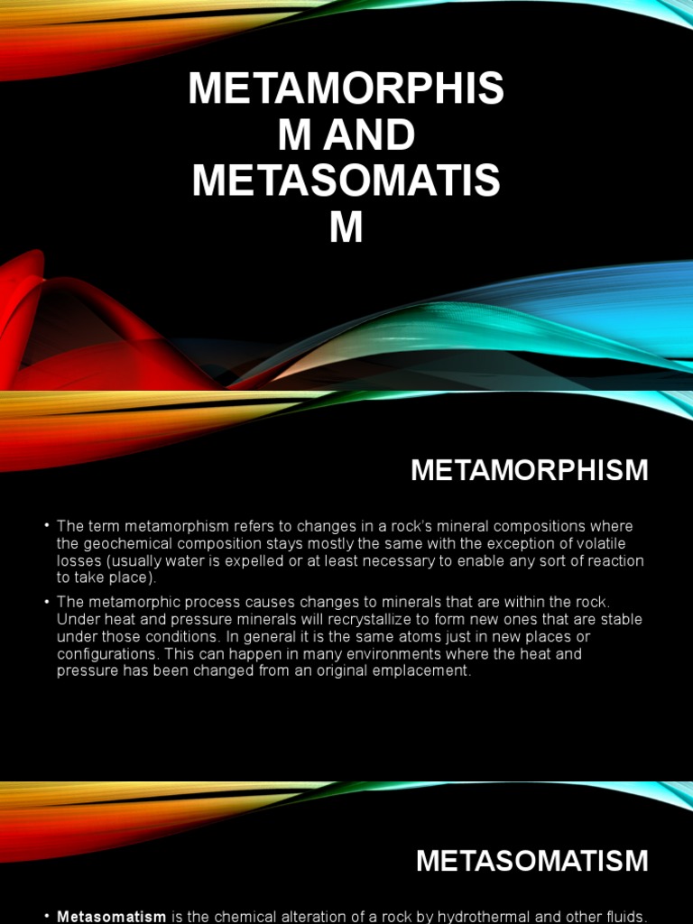 Metamorphism and Metastomatism | PDF | Rock (Geology) | Chemistry
