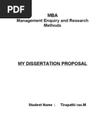 Management Enquiry and Research Methods: Student Name: Tirupathi Rao.m