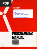 Mazak M-Plus Mazatrol Programming Manual