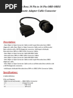 Mercedes OBD II Connector Pinout Guide | PDF | Motor Vehicle | Vehicles