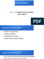 Russell Schema and Paradox: PART 2. Burali-Forti's Paradox. (Test Video)