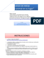 Unidad 5 Juego de Mesa Cada Animal en Su Lugar