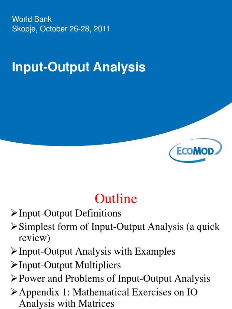 Input Output 26 October 2011 1 | PDF | Input–Output Model | Macroeconomics