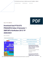 Soal PTS - UTS PRAKARYA Kelas 8 Semester 1 SMP - MTs Kurikulum 2013 TP 2020 - 2021 - SOBANG 2