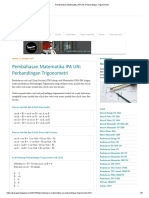 Pembahasan Matematika IPA UN - Perbandingan Trigonometri