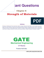 Strength of Materials: Important Questions
