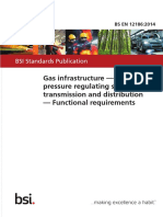 BS EN 12186-2014 Gas Infrastructure - Gas Pressure Regulating Stations For Transmission and Distribution - Functional Requirements