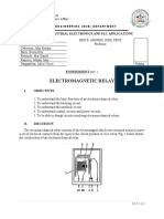 Electromagnetic Relay: Ecen 3364-Industrial Electronics and PLC Applications Group Members