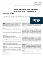 Delirium Incidence Duration and Severity in Critically Ill Patients With Coronavirus Disease 2019