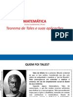 Aplicações do Teorema de Tales, dia 18-03-2021