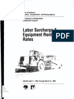 California Labor Surcharge & Equipment Rental Rates 1995-96