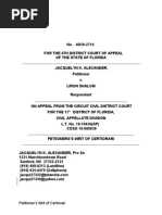 Petitioner's District Court of Appeal Writ