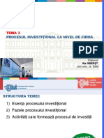 Tema 3 Procesul Investitional