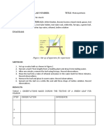 Figure 1 Set Up of Apparatus For Experiment