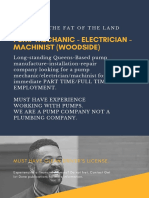 Pump Mechanic - Electrician - Machinist (Woodside)