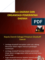 Kepala Daerah Dan Organisasi Pemda