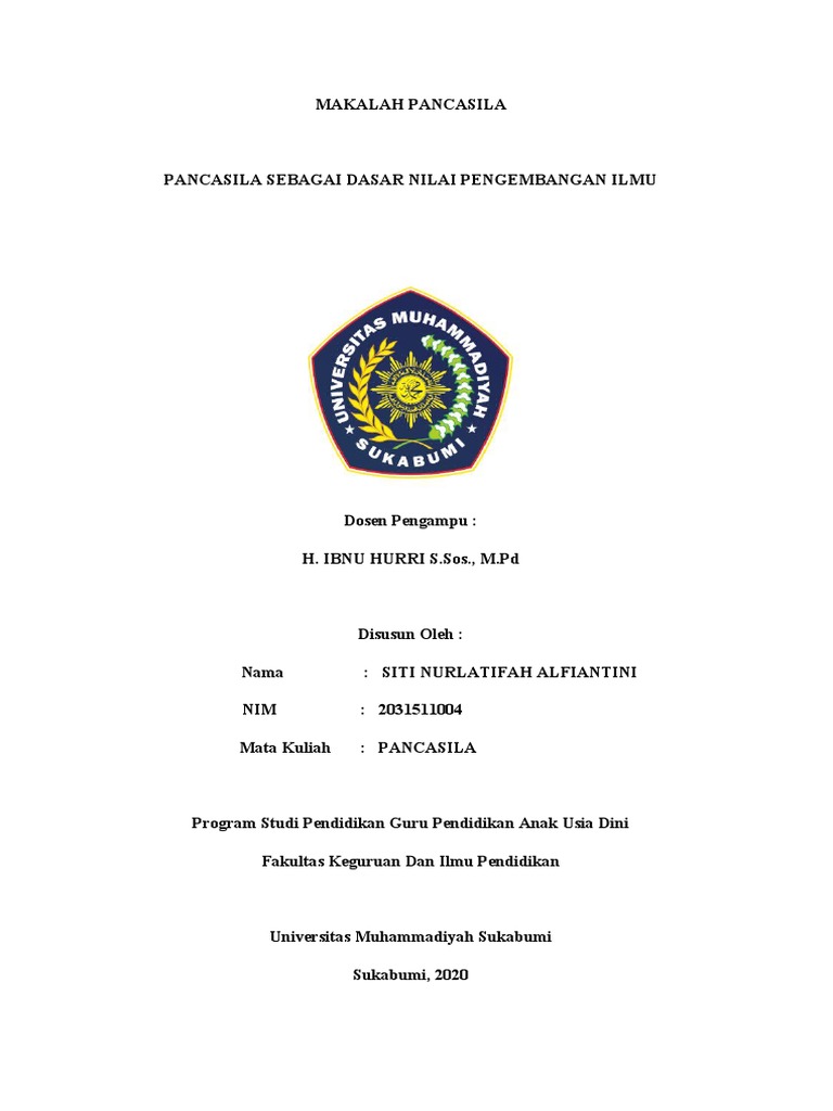 Pancasila sebagai Dasar Pengembangan Ilmu | PDF | Ilmu Sosial | Agama ...