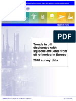 Trends in Oil Discharged With Aqueous Effluents From Oil Refineries in Europe 2010 Survey Data