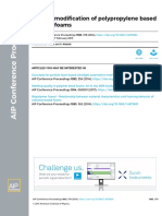 Surface Modification of Polypropylene Based Particle Foams: Articles You May Be Interested in