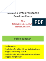 Akuntansi Untuk Perubahan Pemilikan Firma