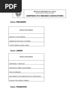 ADMITIDOS SEGUNDA CONVOCATORIA 2013