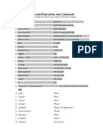 Classroom Expressions and Commands