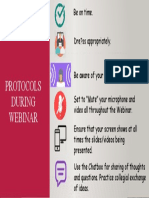 Protocols During Webinar