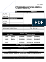 Enrollment of Thesis/Dissertation Writing: Personal Information Proposed Title