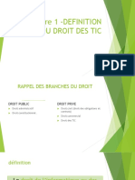 Definition Du Droit Des Tic Et Cadre Institutionnel