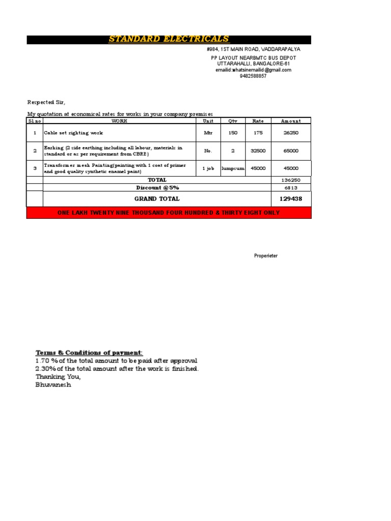 CBRE Fake Quotation | PDF