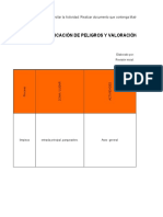 Matriz IPVR con 5 ejercicios de identificación de peligros