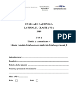 EN VI 2019 Limba Si Comunicare Test 2 Croata Materna RO CR GE