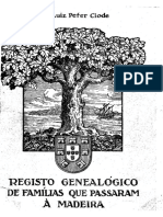 Registo genealógico de famílias que passaram à Madeira