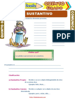 Clases de Sustantivo para Quinto Grado de Primaria - PDF Comunicacion