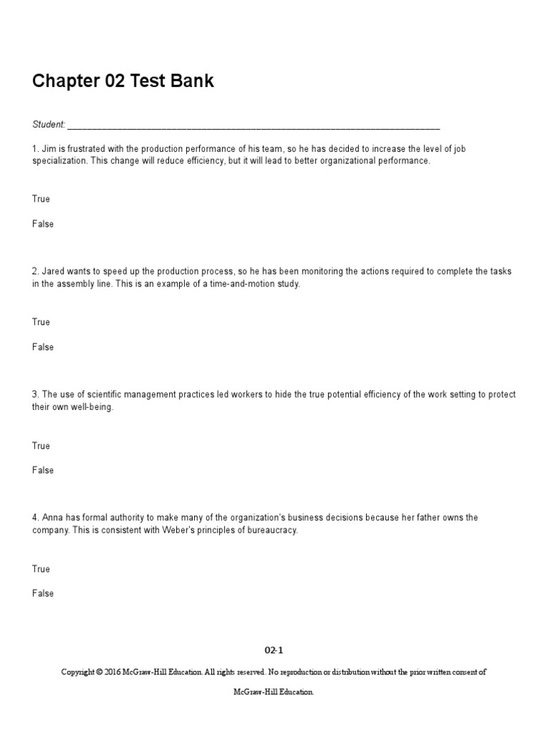 Chapter 02 Test Bank | PDF | Organizational Structure | System