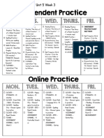 DL Schedule of Home Learning Practice Unit 5 Week 3 Weebly