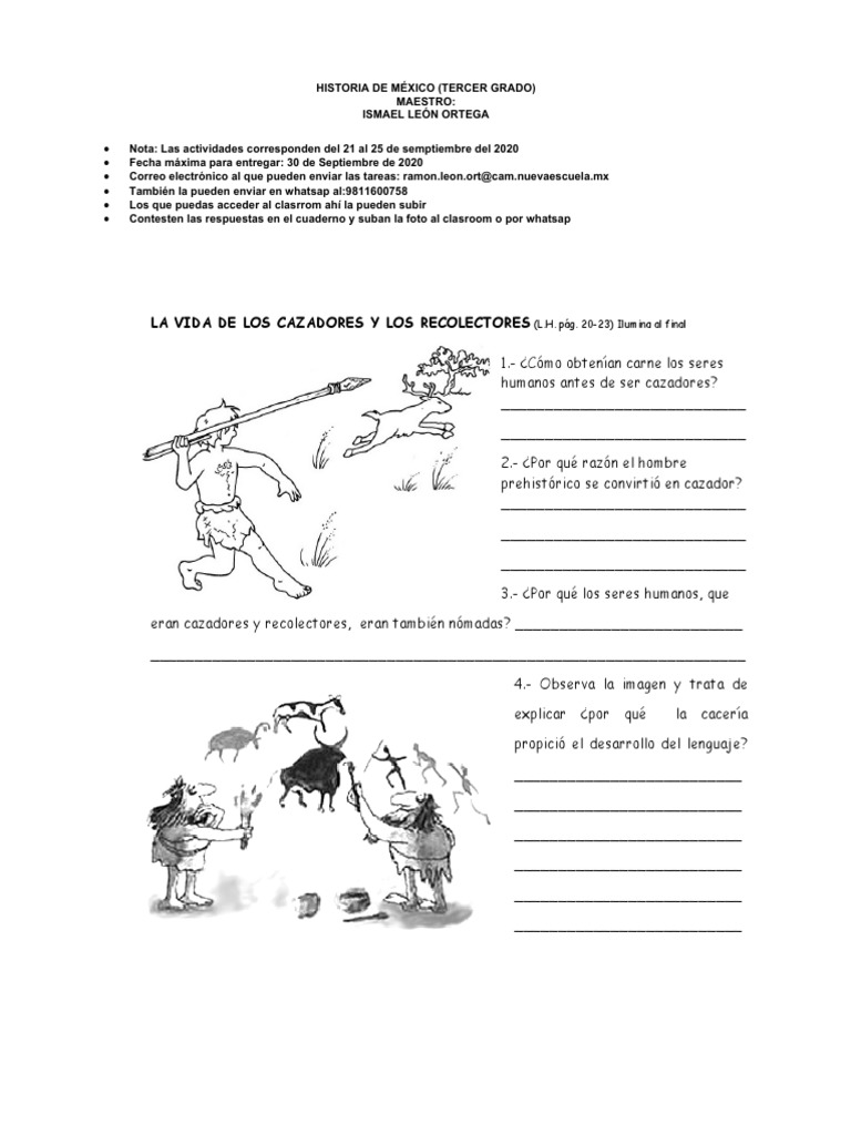 Vida de Cazadores y Recolectores | PDF