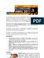 Ajustes Curriculares  30 abril 2011