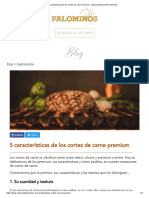 5 Características de Los Cortes de Carne Premium - Blog - Restaurante Palominos