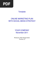 Online Marketing Plan With Social Media