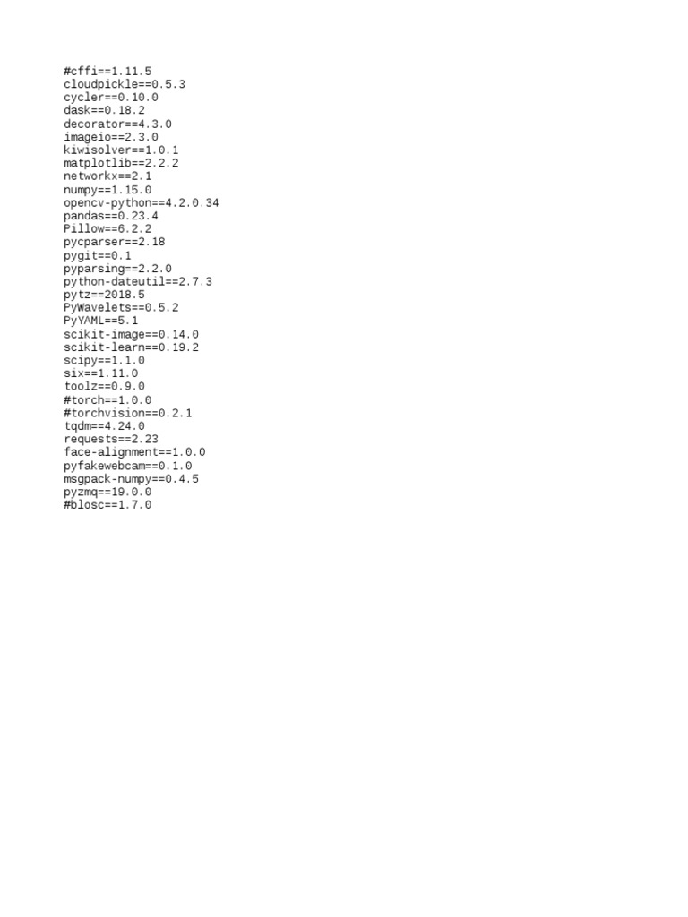 Python Package Requirements List | PDF