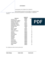 Acta Nro 01 Entrega de Productos Imperio