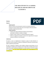 Proyecto de Creación de Una Academia Preuniversitaria El Departamento de Cajamarca